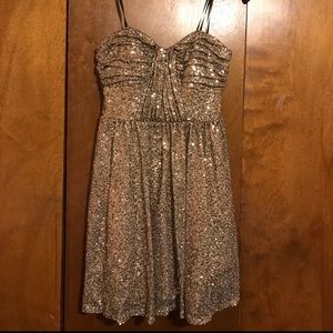 Gold Sequin Dance Dress
